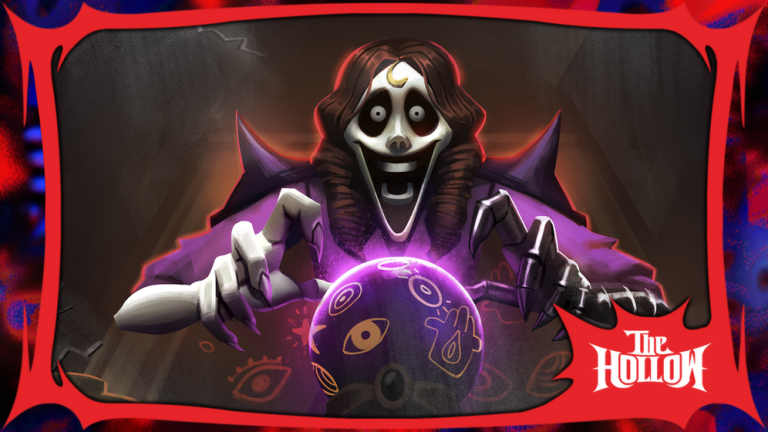 Hiachi, monster bermasker senyum lebar dari game Roblox The Mimic, monster malam kelima The Hollow
